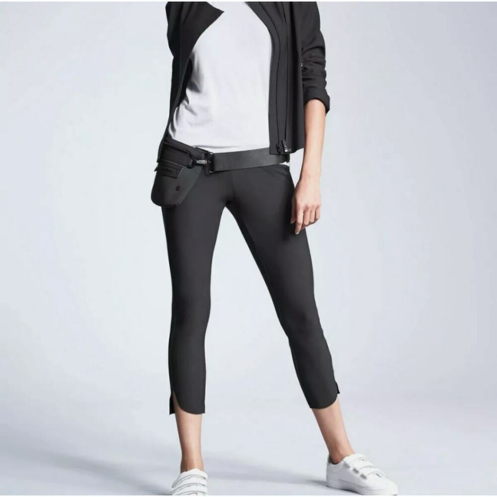 Athleta Stellar Crop Pant Charcoal Womens Size M #210237 EUC